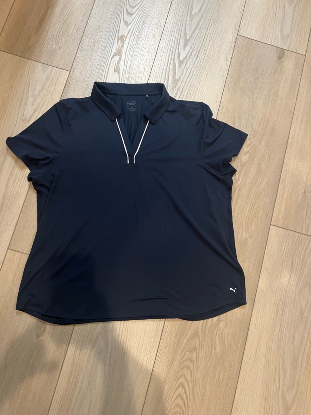Puma Navy Polo Top with White Accent